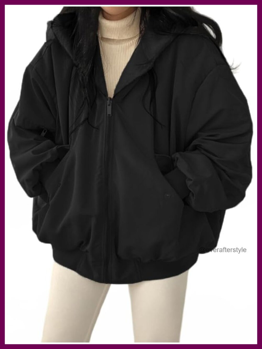 EMMIOL Reversible Sherpa Puffer Coat Hooded Fleece Winter Jacket